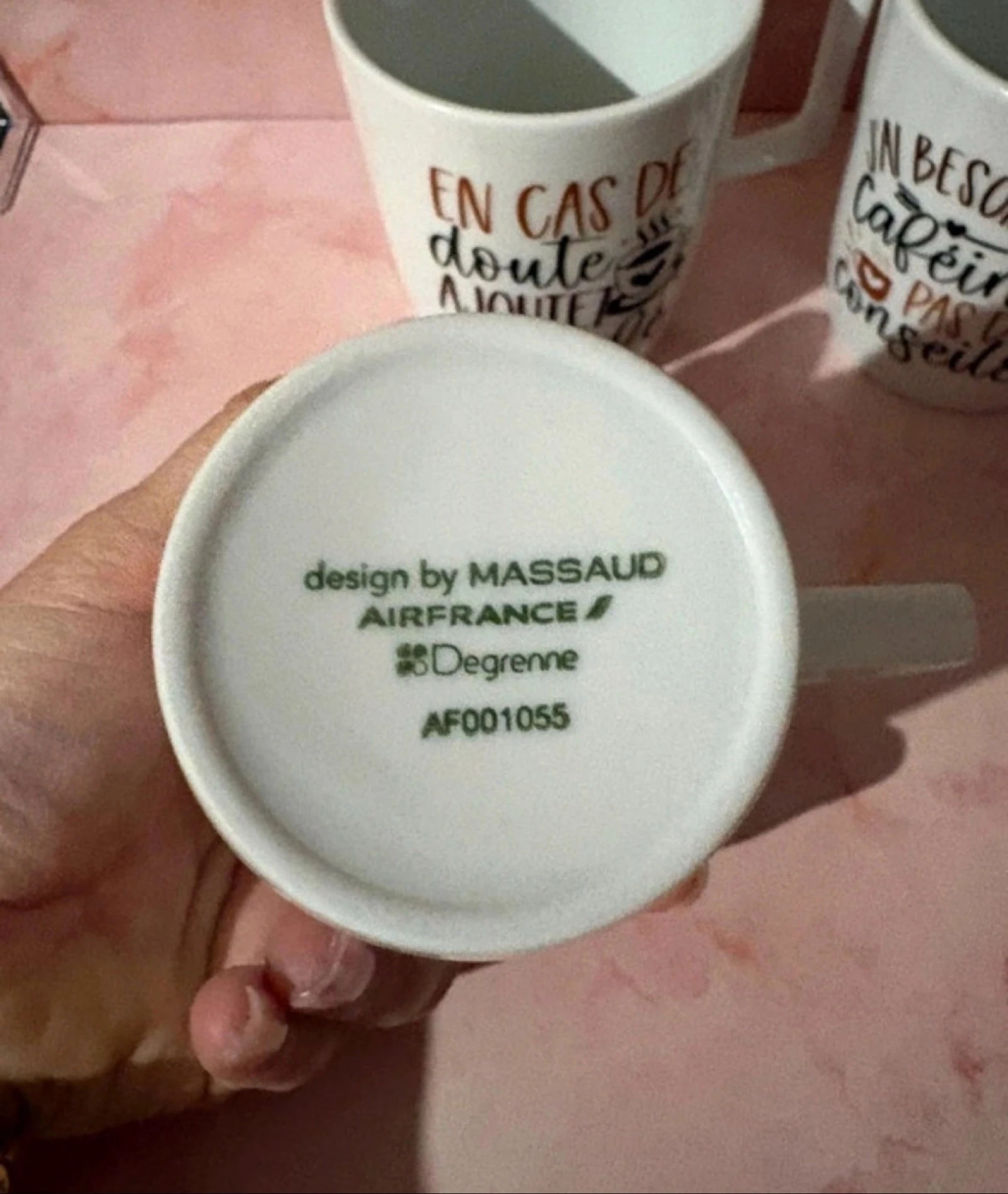 Set of 4 personalized coffee mugs – Air France / Degrenne Design – photo 4